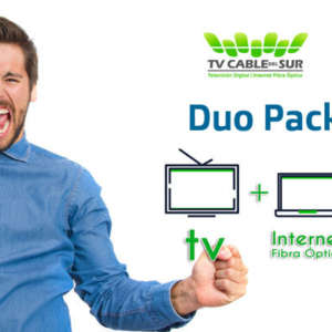Plan Duo Pack  Internet Fibra Óptica 50 MB de descarga + Televisión Digital y Análoga.