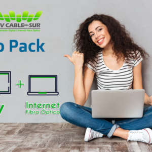 Plan Duo Pack Internet Fibra Óptica 10 MB de descarga + Televisión Digital y Análoga.